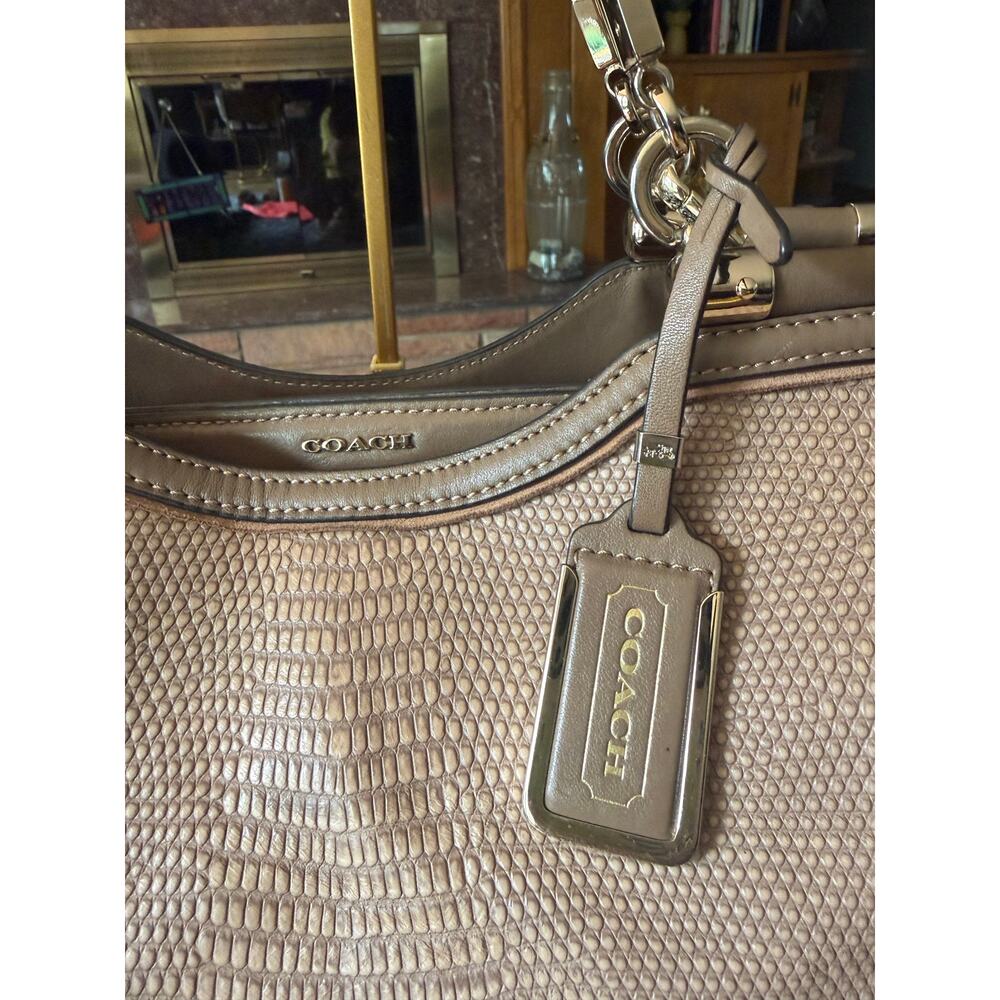 Coach Madison Collection Python Embossed Carrie Convertible Handbag - Picture 13 of 13